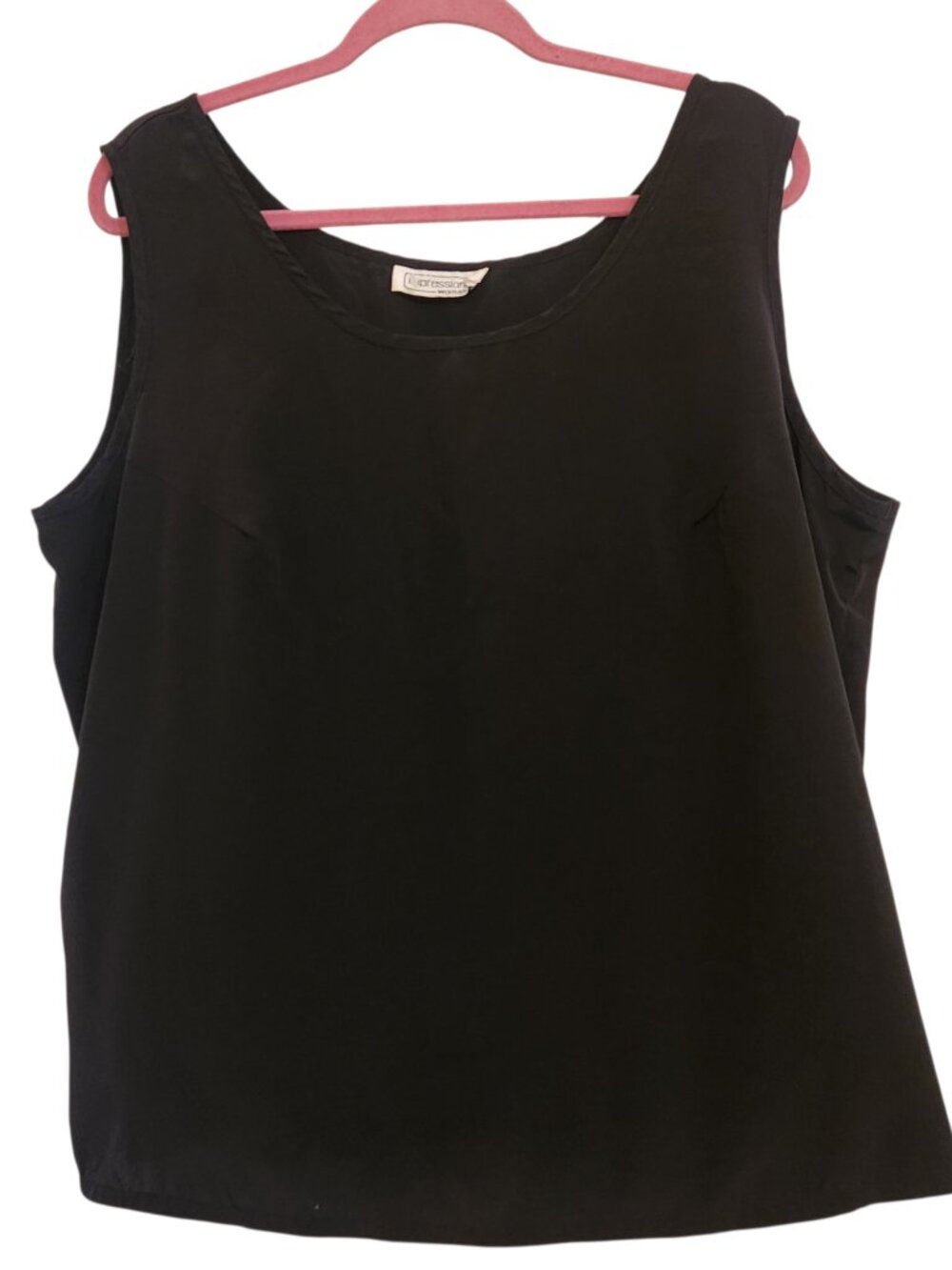 Impressions Woman Sleeveless Black Blouse